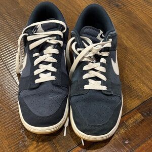 Nike Dunk Men's Blue and White Sneakers - size 10